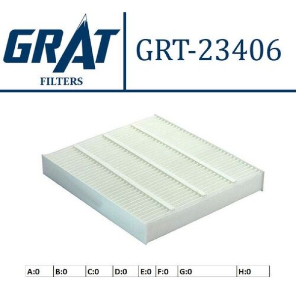 Grat 23406 Kabin Filtresi Honda Civic 96-00-CRV 97-01 Rover 400 96-00 Mitsubishi Lancer 09-Asx 09-Outlander 09-Tekli 80291ST3E01