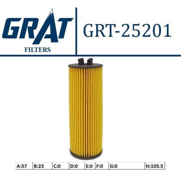 Grat 25201 Yağ Filtresi Chevrolet Aveo 1.3 11-Corsa 1.3 55589295
