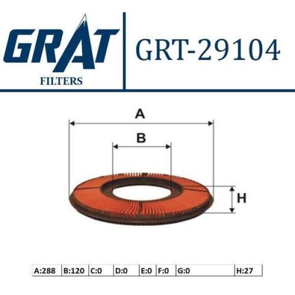Grat 29104 Hava Filtresi Mazda 323 90-95 B36613Z40