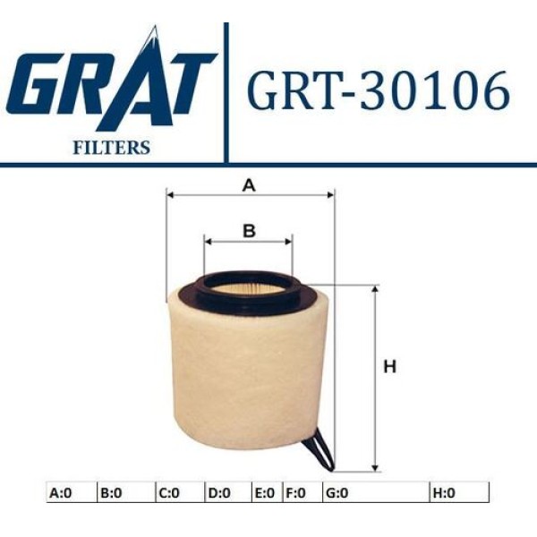 Grat 30106 Hava Filtresi N42-43-45-46 E81-E82-E87-E88-E90-E91-E92-E93-X1 E83 13717532754
