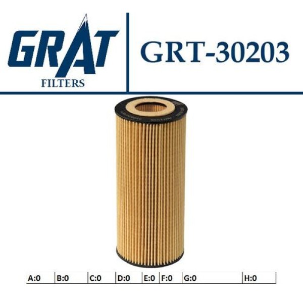 Grat 30203 Yağ Filtresi M57-M57N-E46 E90 E60 E63 E65 X3 E83 X5 E70 X6 E70 11427788460