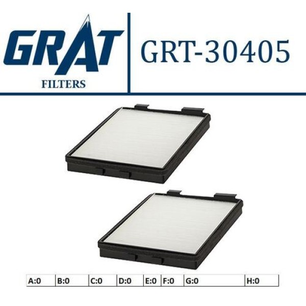 Grat 30405 Kabin Filtresi 5Serı-E39 Takım-5.20-5.23-5.25-5.28-5.29 64110008138