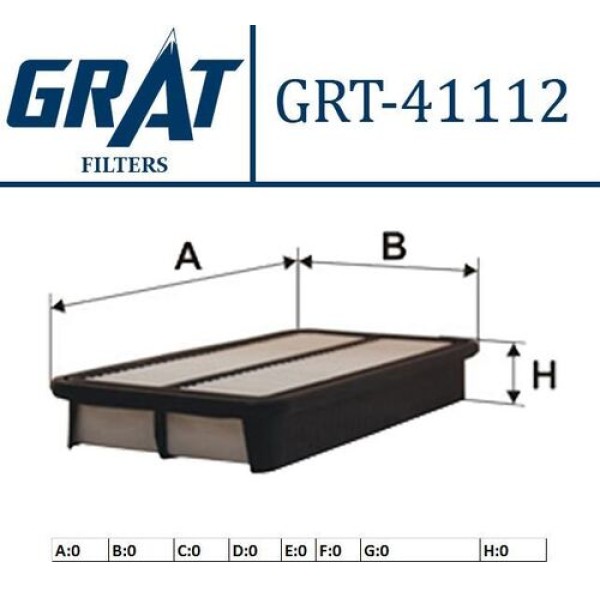 Grat 41112 Hava Filtresi Kadjar 1.6 Renault 9M 1.3 H5H Nissan Qashqai 1.5 DCI 1.6 DCI 1.2Dıg-T 1.6Dıg-T 13 165464BA1A