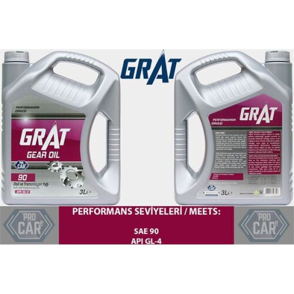 Grat 600903 Şanzıman Yağı 3 Litre 90 Apı Gl-3 