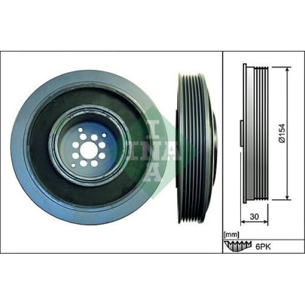 Ina 544010210 Krank Kasnağı A4 A6 A8 Q7 Phaeton Touareg 2.7 3.0TDI Bmk Bks Bpp Bsg 05-11 059105251AA 