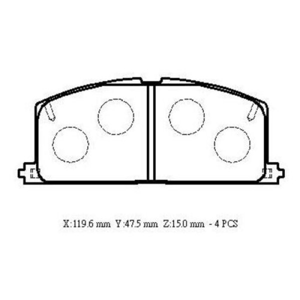 Ioto -10101-30201 Fren Balata Takımı Ön Sımlı Corolla AE92 AE100 Krb Corona Carina 1982-1992 49112281 
