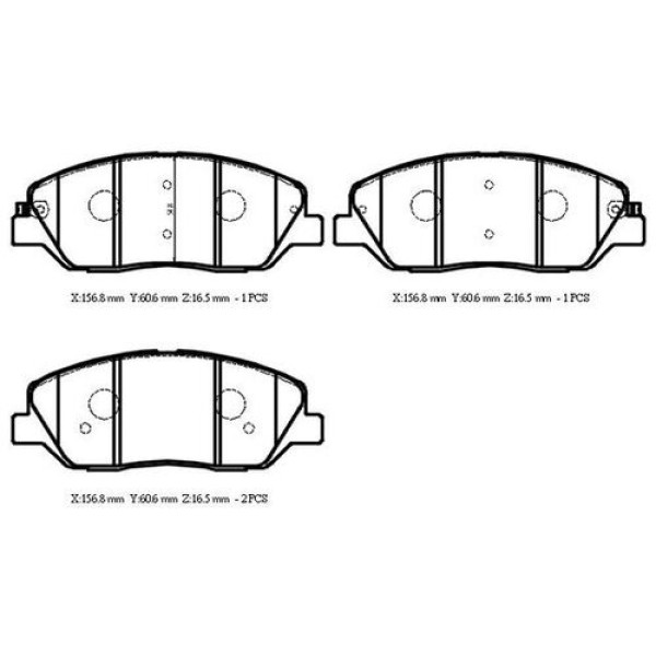 Ioto -10211-30201 Fren Balata Takımı Ön Sımlı Santa Fe 2006-Santa Fe 2012-Sorento 2010-2014 Ssangyong Korando 2010-2.0 48130-341A0