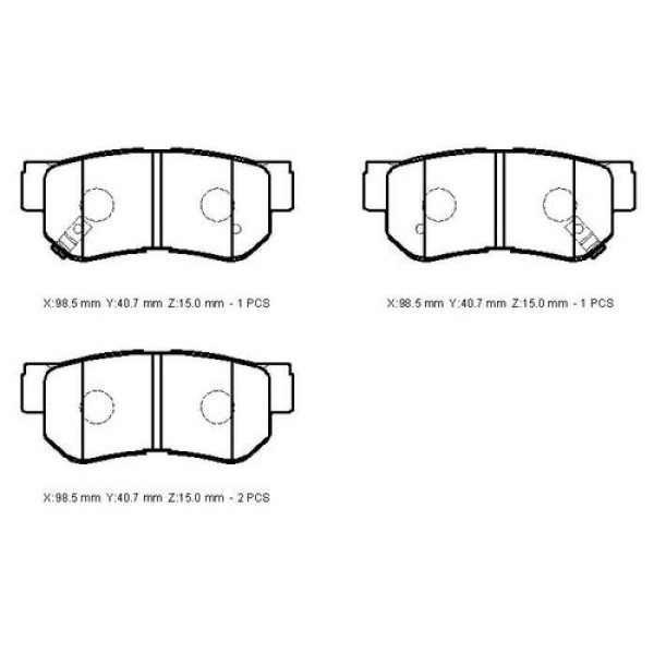 Ioto -10213-30203 Fren Balata Takımı Arka Sımlı Getz-2006-Sportage 2004-Tucson 2004-Elantra 2004-Sonata 2001-ix20 2010- 583021FA50