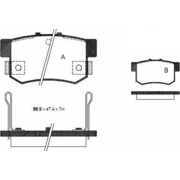 Ioto -10305-30206 Fren Balata Takımı Arka Sımlı Civic 2001-Accord 1990-CRV 2002-S2000 1999- 71768576