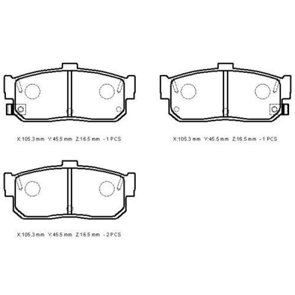 Ioto -10408-30201 Fren Balata Takımı Arka Sımlı Almera 2000-Maxima QX 2.0 1994-2000 Infiniti J30 1993- 440600N690 