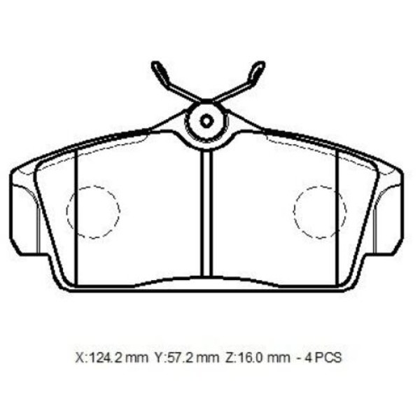 Ioto -10409-30201 Fren Balata Takımı Ön Sımlı Primera 1.6/1.8/2.0 1996-2002 Almera 1.5/1.8/2.2 2000- 410602F526 