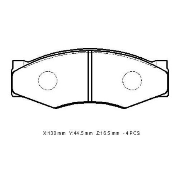 Ioto -10410-30202 Fren Balata Takımı Ön Sımlı Pick-Up D21 1990-1997 D22 1998-2002 Vanette 1985-1995 1Y173328Z 