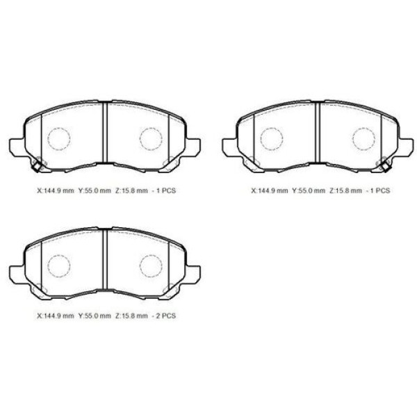 Ioto -10604-30201 Fren Balata Takımı Ön Sımlı Lancer 1.3/1.6 2003- 5191229AA 