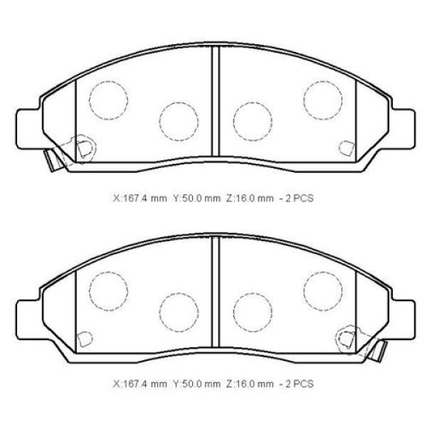 Ioto -10701-30201 Fren Balata Takımı Ön Sımlı DMAx 2.4/2.5/3.0/ 3.5 2003- 8980511170