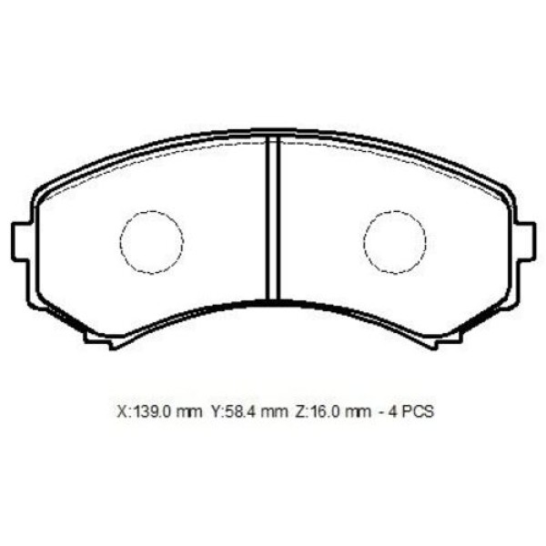 Ioto -10803-30201 Fren Balata Takımı Ön Sımlı E2200 1999-2004 Pajero 3.2 2003-2006 DMAx 2008-2012 3.0 1617286180