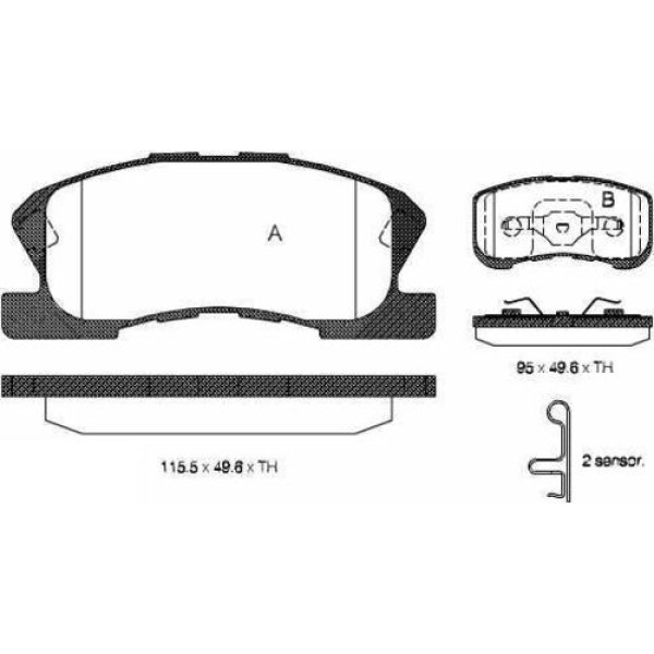 Ioto -11303-30201 Fren Balata Takımı Ön Sımlı Sirion 1998-YRV 2000-Cuore 1998- 449197201000 