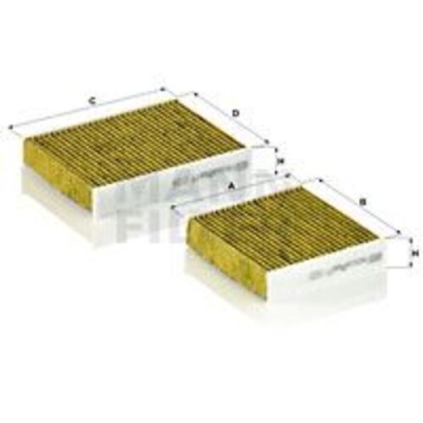 MANN FP21000-2 Polen Filtresi 207 06 C3 09 DS3 10 Karbonlu 6447-VX 