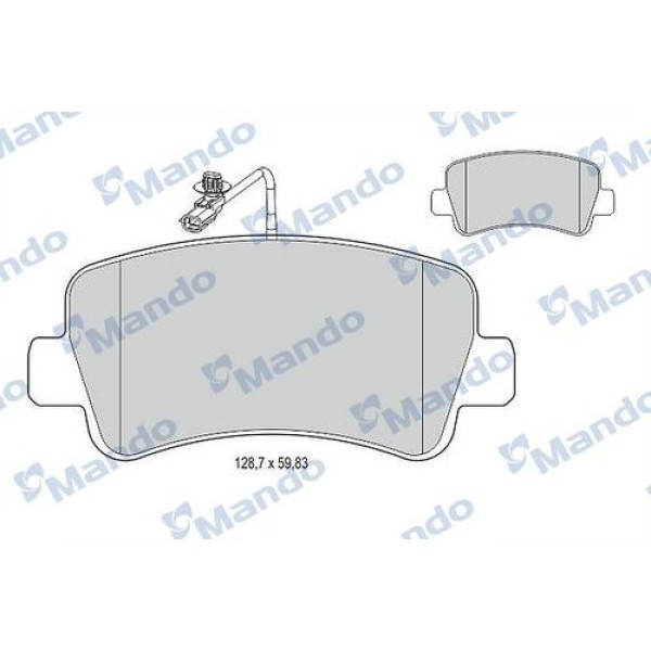 Mando MBF015044 Arka Fren Balatası Master III Movano B 2.3CDTI 07 10-Tek Teker 4420066