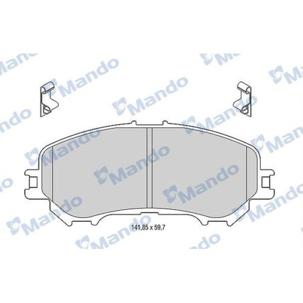 Mando MBF015287 Ön Fren Balatası Nissan Qashqai J11 Kasa 2013-XTrail 2014- Renault Kadjar 2015- D10604EA0A 
