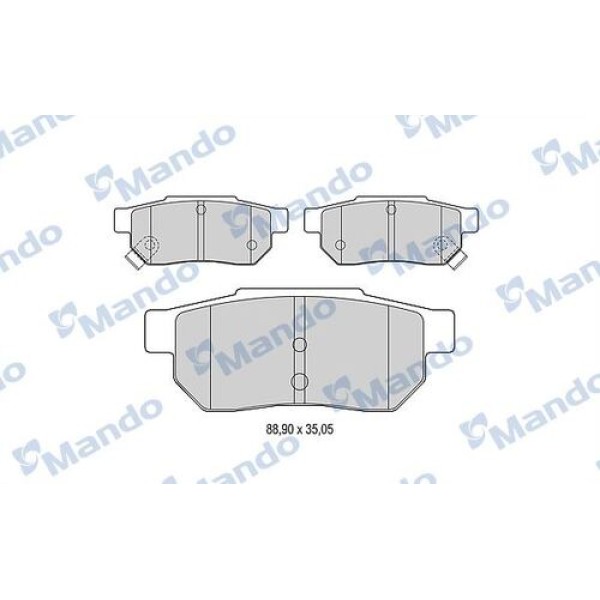 Mando MBF015531 Arka Fren Balatası (Disk İçin) Honda Civic 1996-2000 Jazz City 2002-2009 43022SF1S01