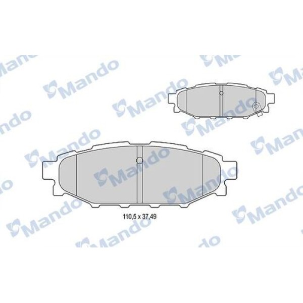 Mando MBF015825 Arka Fren Balatası Forester 2.0 2.5 09-12 Impreza 08-12 Outback 03-11 Legacy 03-10 26696AG030