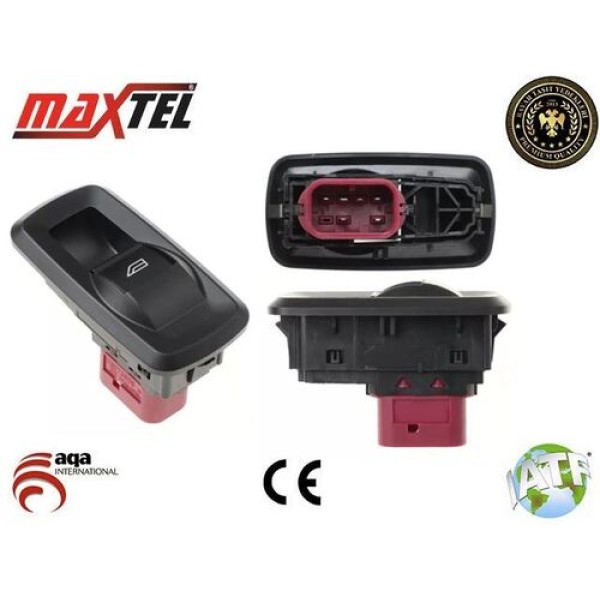Maxtel 18202052 Arka Cam Açma Düğmesi Sol Sağ Fiesta 08-6 Pim 8A6T14579