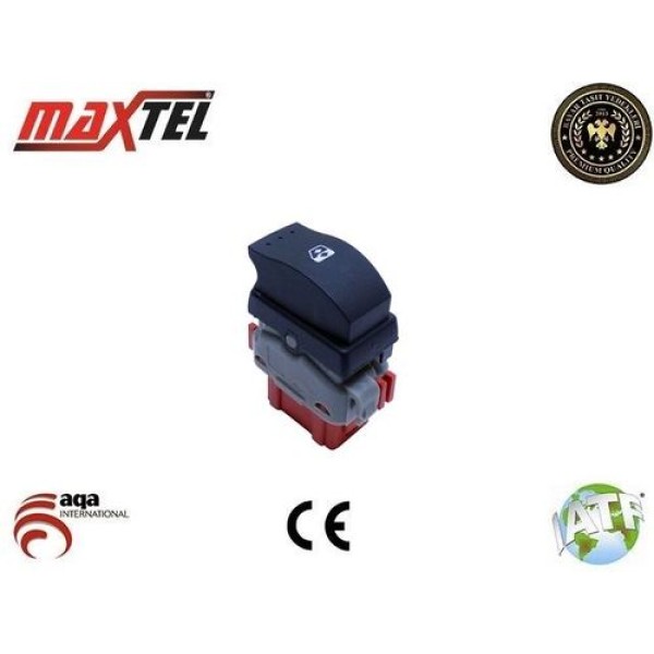 Maxtel 18204452 Cam Açma Kapam Anahtarı Sol Tekli Kırmızı Master II 6 Fıs 8200502452