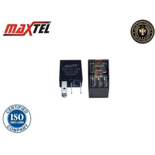 Maxtel 20701105 Micro Röle 12V 20A 25A 5 Fişli 