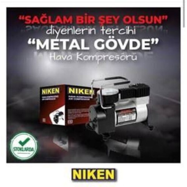 Niken 0250010101 Hava Kompresoru Metal Gövde 12V 