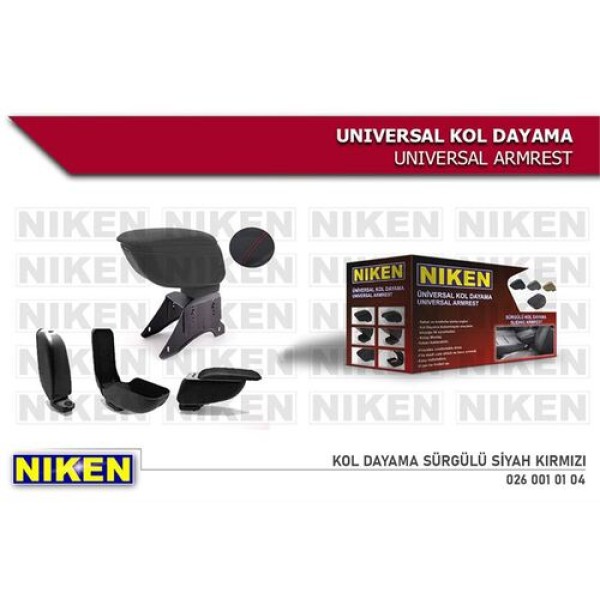 Niken 0260010104 Kol Dayama Sürgülü Siyah Kırmızı Universal