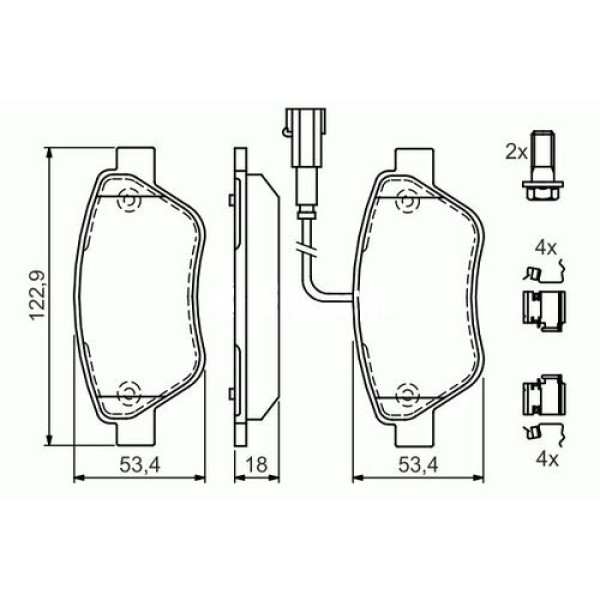 Opar 77366134 Ön Balata Punto Evo 1.2-1.3D Multijet -1.4-1.4 16V 07 2008 Sası No Dan Itıbaren 1096217 77365543