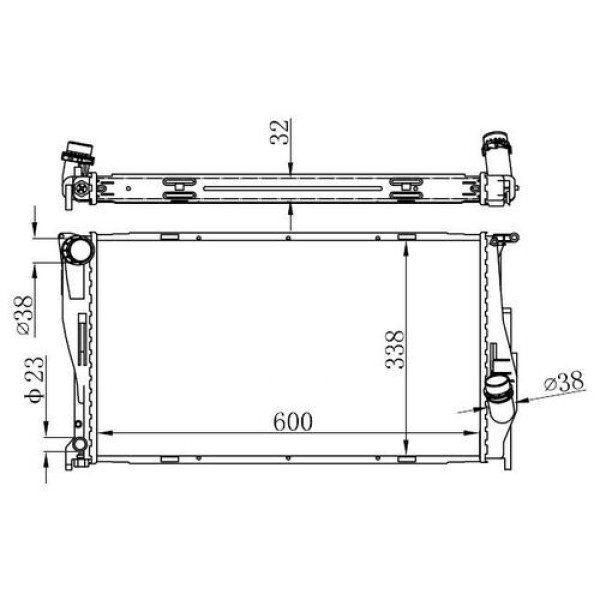 Oris BBM142032 Radyatör Brazing 320D 05 Mek 600X338X32 7788903