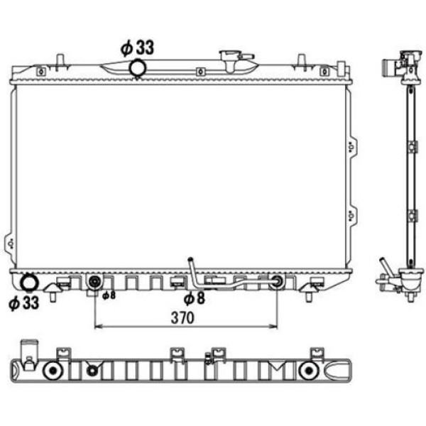 Oris BKI053 Su Radyatörü Cerato 1.6L 2.0I Otom VIt 04- MRMOEM-1065207