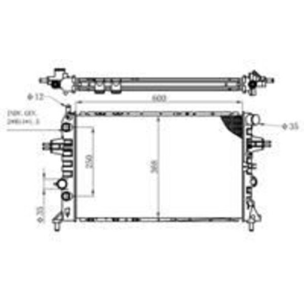 Oris BOP104016 Motor Radyatörü (600x368x26) Astra G 98-Otomatik 1300200