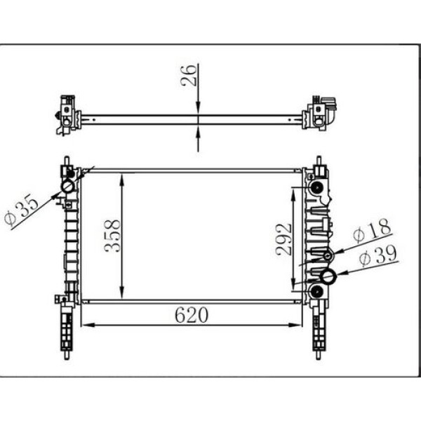 Oris BOP665026 Motor Su Radyatörü Mokka 1.4L 2013- 1300360