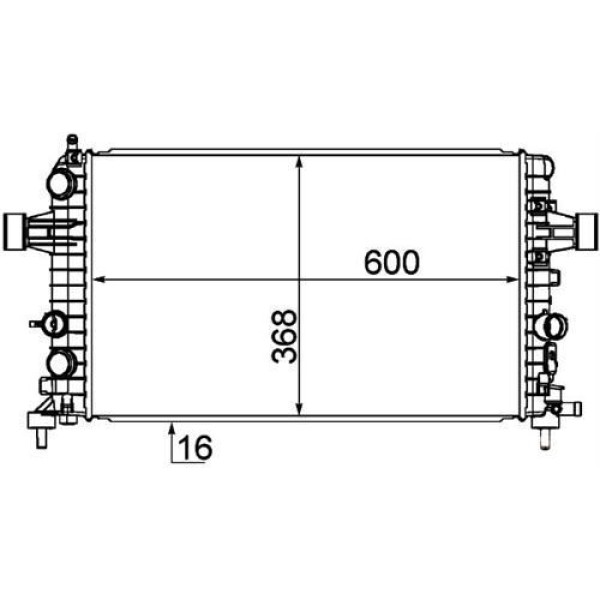 Oris MOP334023 Su Radyatörü Mekanik Z16Xe Z16XEP Z16XER A16XER Astra H Zafira B 1300266 
