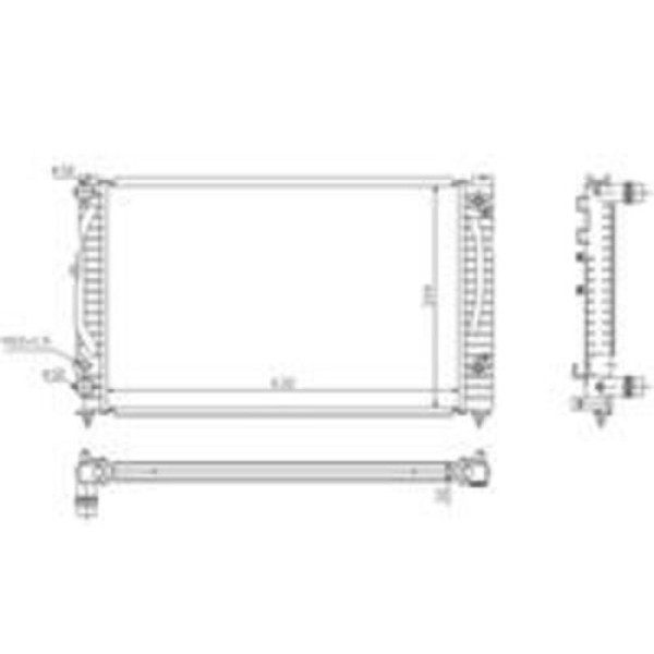 Oris MVW009034 Motor Radyatörü (632x415x34) Passat Otomatik 8D0121251BE 