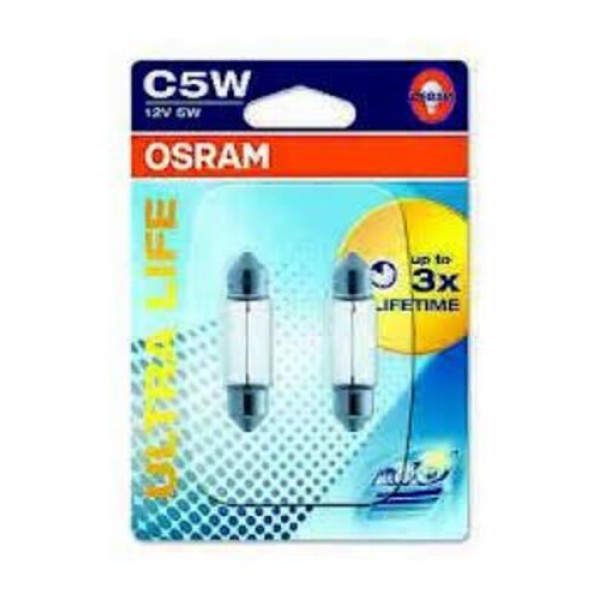Osram 6418ULT Ampul 12V 5W Sofit 11X39 Ultra Lıfe 3 YII GarantIIı Normal Sofit 