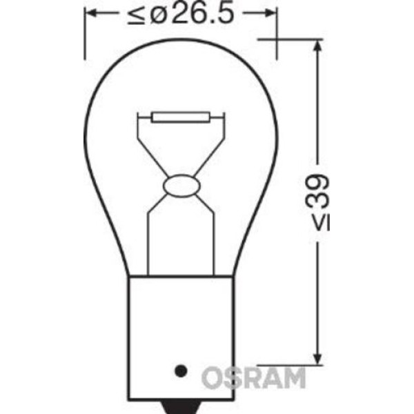 Osram 7529 Ampul 24V 15W Ba15S Unv1