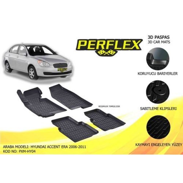 Perflex PXM-HY04 Paspas 3D Havuzlu X-Mat Accent Era 2006-2011