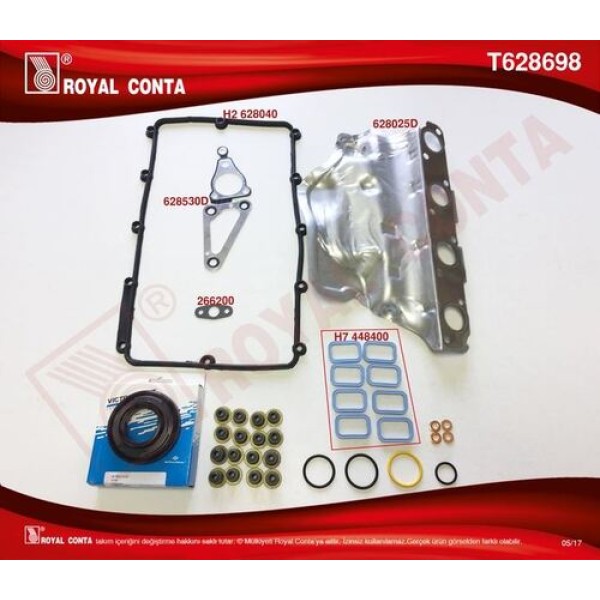 Royal T628698 Üst Takım Conta Kec Subp.Lastik Skc Sız Transit 2.2 TDCI Euro 5 Önden Ceker 