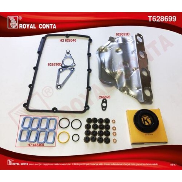 Royal T628699 Üst Takım Conta Skt Kec Subp.Lastik Skc Sız Transit 2.2 TDCI Euro 5 Önden Ceker 