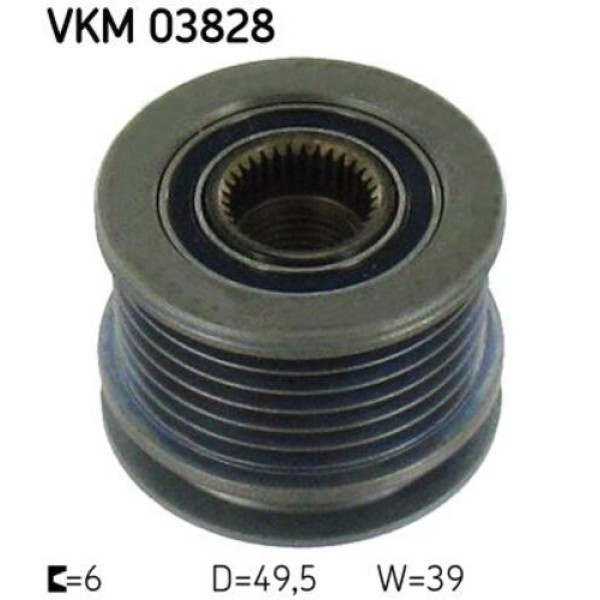 SKF VKM03828 Alternatör Kasnağı W203 00-07 W210 99-02 W220 98-05 Vito W639 03-Sprinter 901 902 903 904 905 906 00- A6111550715