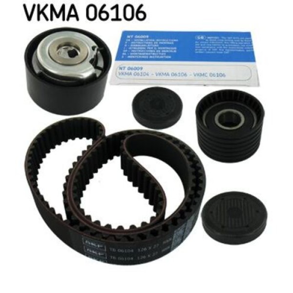 SKF VKMA06106 Eksantrik Rulman Kiti Triger Seti Megane Laguna Scenic 2.0 16V F4R 7701474021 