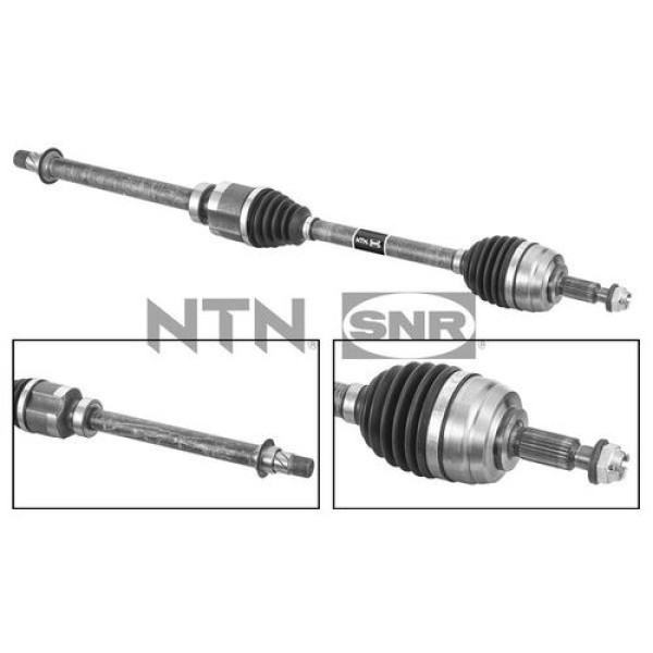 SNR DK55255 Sağ Ön Aks Renault Megane IV 1.5 Blue DCI 19-Conta Capı 53mm-Dıs Dişli Teker Tarafı 25 Uzunluk 1024mm 391005876R 