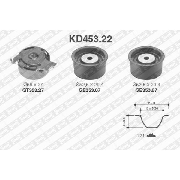 SNR KD45322 Triger Eksantrik Gergi Seti X22Xe Frontera A 1606199 