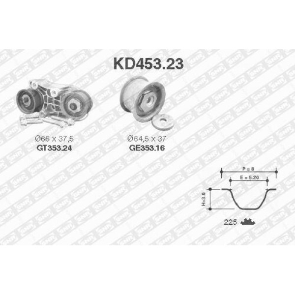 SNR KD45323 Triger Eksantrik Gergi Seti X25Xe Vectra B Omega B 5636385