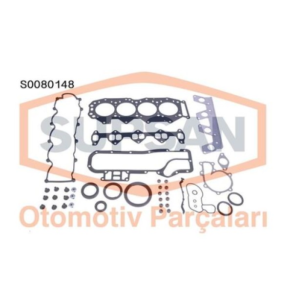Supsan S0080148 Tam Takım Contası Keçeli Subap Lastiklı Skclı Mazda B2500 12V Wl T Ranger 2500 12V Wl Wl T 8ASX-10-271