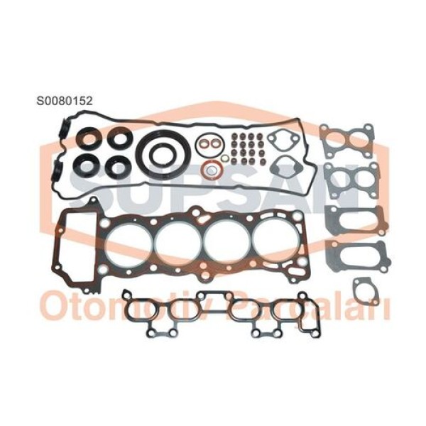 Supsan S0080152 Tam Takım Contası Keçeli Subap Lastiklı Skclı Primera 1.6 16V Ga16S Eski Motor 10101-74Y25