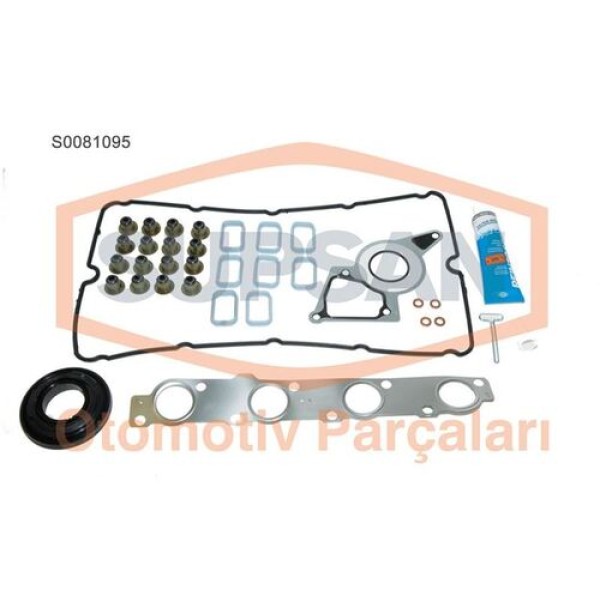 Supsan S0081095 Conta Üst Takım Vr Keçeli Subap Lastiklı Ford Transit I4U 2.4L-V347 06-11 6C116008AA